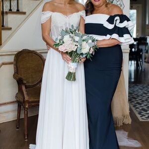 Cheri Boni black & white gown